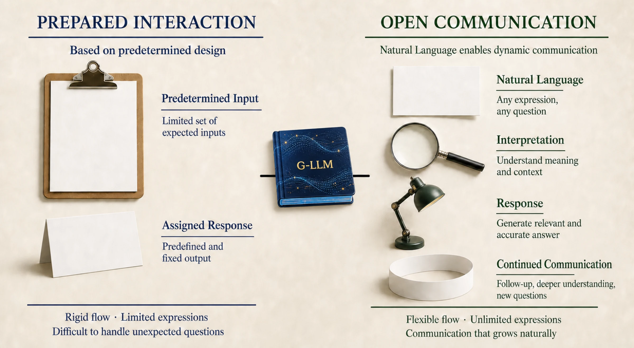 Prepared approach versus open question approach